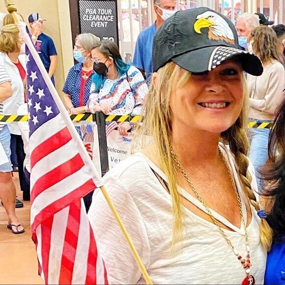 American Eagle Patriotic Baseball Cap By Amrita Singh - Picture 2 of 5